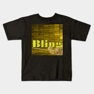 Golden Bling Bling Kids T-Shirt